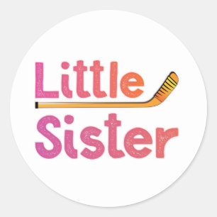 Hockey Little Sister Classic Round Sticker