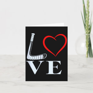 Hockey Love Heart Graphic For Ice Hockey Fans Card