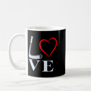 Hockey Love Heart Graphic For Ice Hockey Fans Coffee Mug
