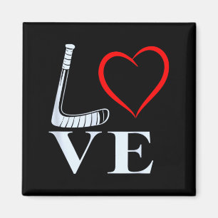 Hockey Love Heart Graphic For Ice Hockey Fans Magnet