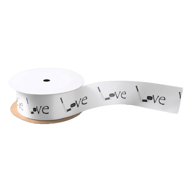 Hockey Love Satin Ribbon (Spool)