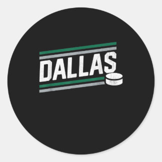 Hockey Lover | Cool Dallas Hockey Power Play Classic Round Sticker