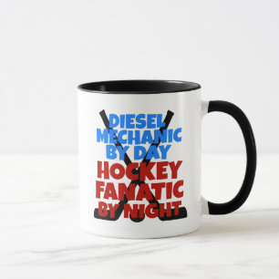 Hockey Lover Diesel Mechanic Mug