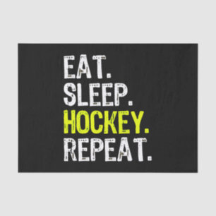 Hockey Lover Eat, Sleep, Hockey And Repeat Tissue Paper
