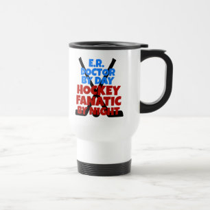 Hockey Lover ER Doctor Travel Mug