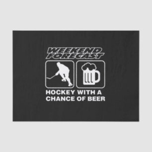 Hockey Lover Hockey With A Chance Of Beer Tissue Paper