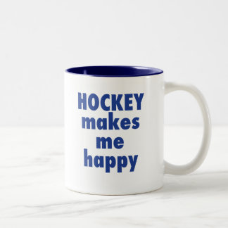 HOCKEY makes me happy mug