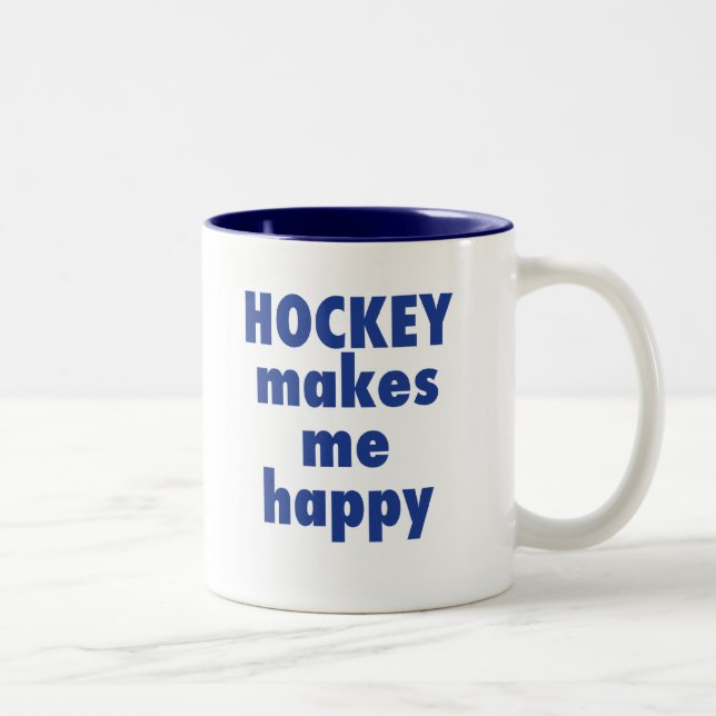 HOCKEY makes me happy mug (Right)
