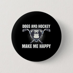Hockey Makes Me So Happy Coach Gifts Player Ice Pe 6 Cm Round Badge