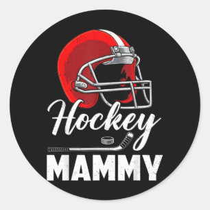Hockey Mammy Hockey Player Family Matching Classic Round Sticker