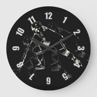 Hockey Mania - Hockey Player Large Clock
