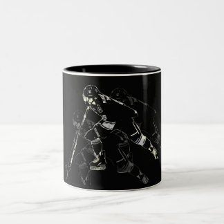 Hockey Mania - Hockey Player Two-Tone Coffee Mug