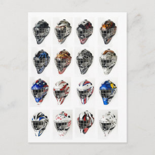 Hockey Masks Postcard
