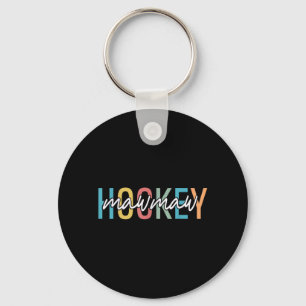 Hockey Mawmaw Retro Vintage Hockey Player Lover Key Ring