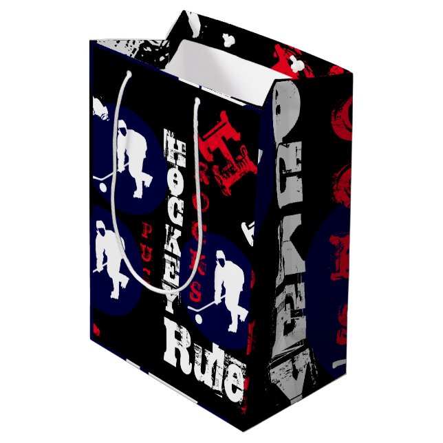 HOCKEY MEDIUM GIFT BAG (Back Angled)