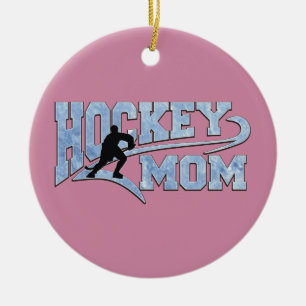 Hockey Mom Athletic Tail Ceramic Tree Decoration
