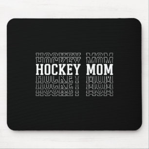 Hockey Mom Funny Layered Text Mother Mama Coach _1 Mouse Mat