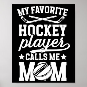 Hockey Mom Proud Ice Hockey Player Mom Ice Hockey Poster