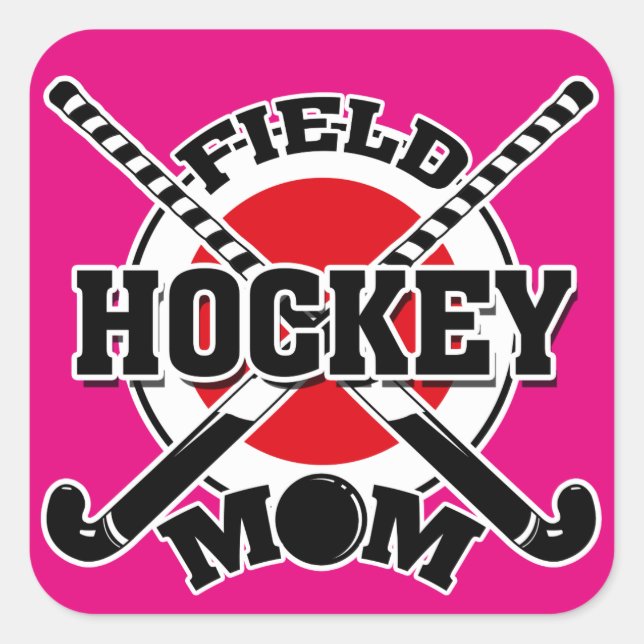 Hockey Mom Square Sticker (Front)