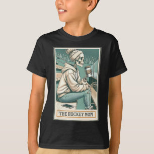 Hockey Mom The Hockey Mom Skeleton Tarot Card Hock T-Shirt