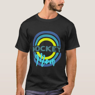 Hockey Mom With Modern Hockey Circles T-Shirt