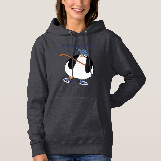 Hockey Moms and Penguins Hoodie (Front)