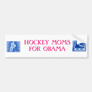 HOCKEY MOMS FOR OBAMA BUMPER STICKER