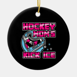 Hockey Moms Kick Ice Ceramic Tree Decoration