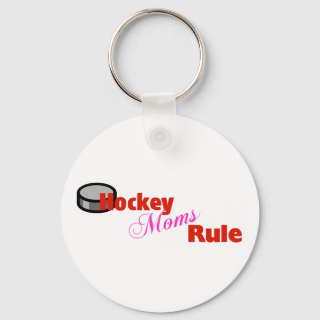 Hockey Moms Rule Keychain (Front)