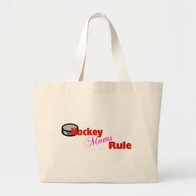 Hockey Moms Rule Tote Bag (Front)