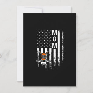 Hockey Mum American Flag Vintage Christmas Xmas Pr Invitation