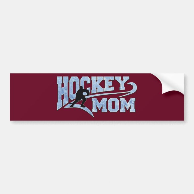 Hockey Mum Athletic Tail Bumper Sticker (Front)