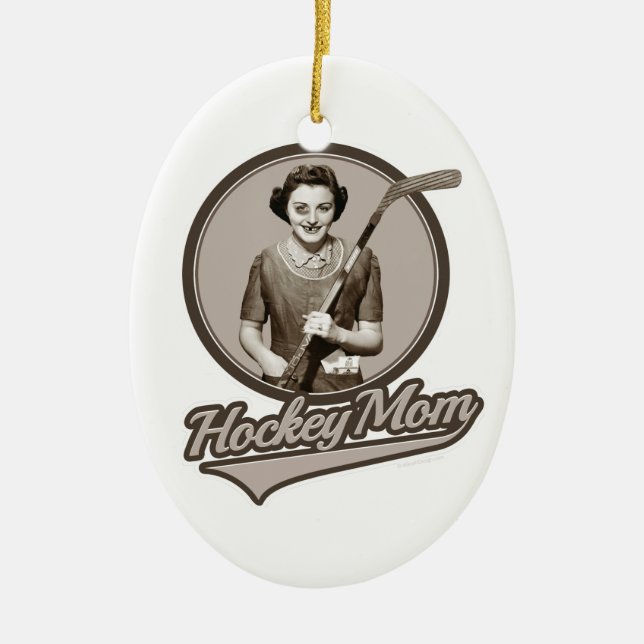 Hockey Mum Ceramic Tree Decoration (Front)