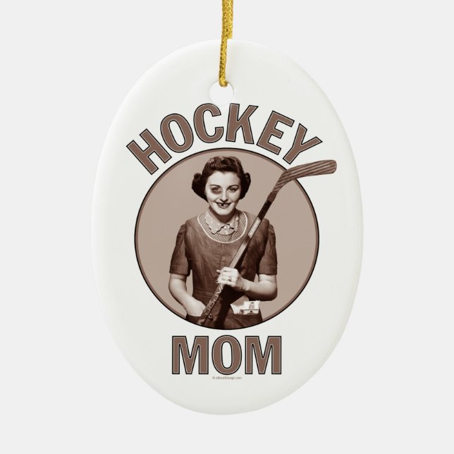 Hockey Mum Ceramic Tree Decoration (Front)
