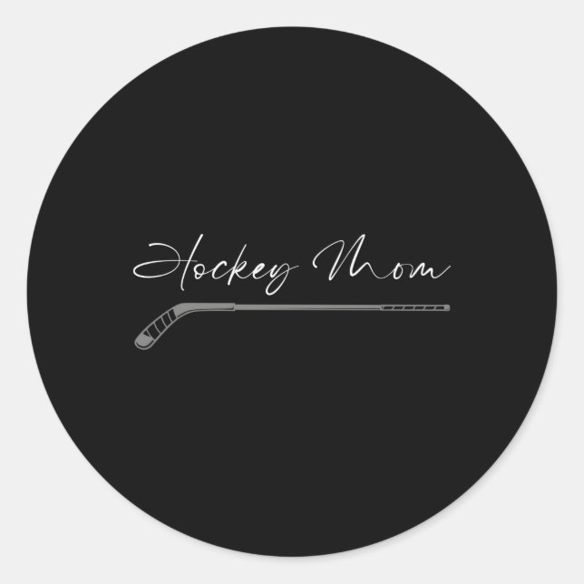 Hockey Mum Classic Round Sticker (Front)