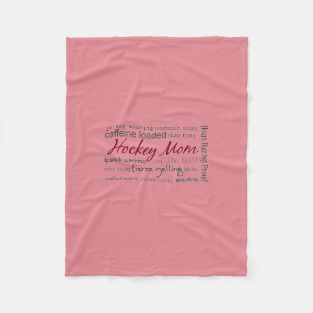 Hockey Mum - Collage Fleece Blanket (Front)