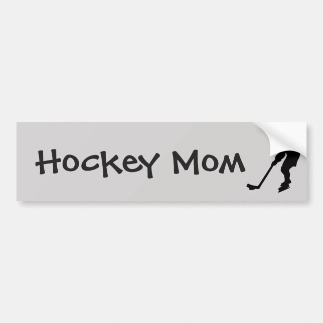 Hockey Mum Fun Quote Hockey Player Bumper Sticker (Front)