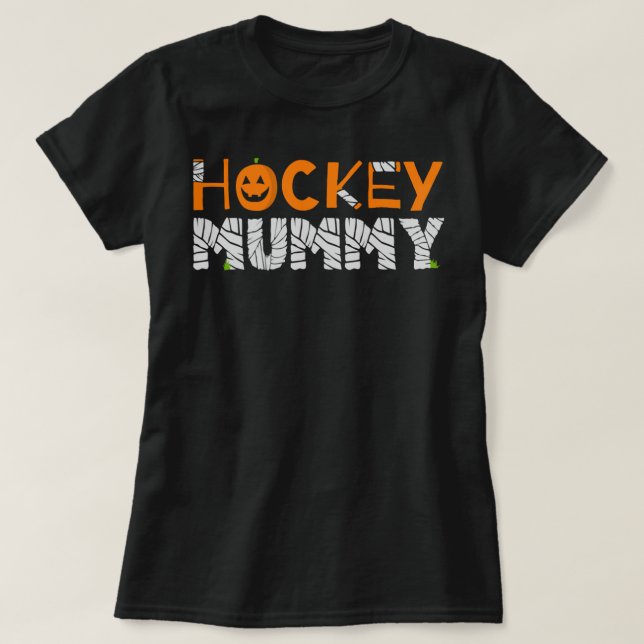 Hockey Mum Halloween Shirt Hockey Mummy Classic T  (Design Front)