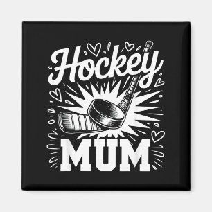 Hockey Mum Heart Family Mothers Day Hockey Lover Magnet
