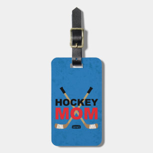 Hockey Mum Hockey Sticks Red Luggage Tag