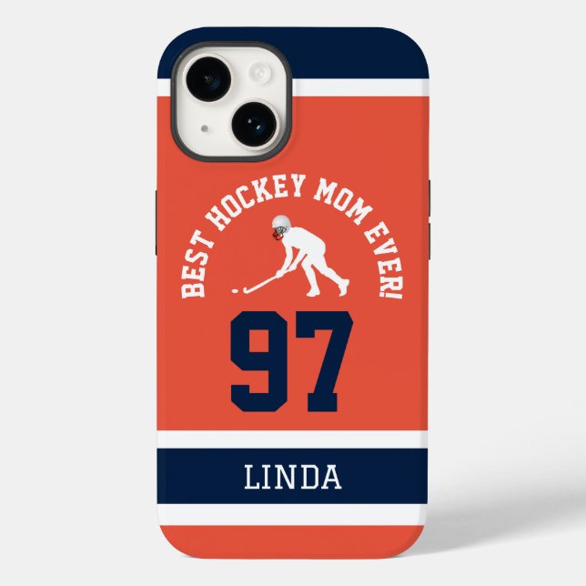 Hockey Mum Jersey Number Phone Case (Back)