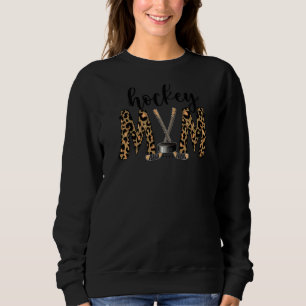 Hockey Mum Leopard Hockey Player Ice Hockey Mum Mo Sweatshirt