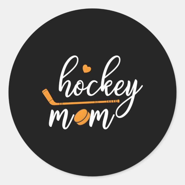 Hockey Mum Mother Mum Classic Round Sticker (Front)