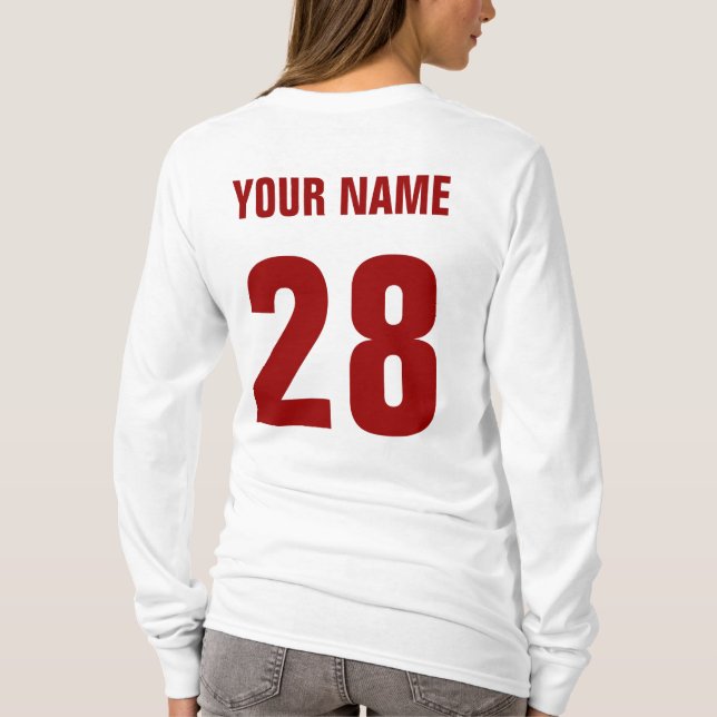 Hockey Mum Name & Number Back Print Tee (Back)
