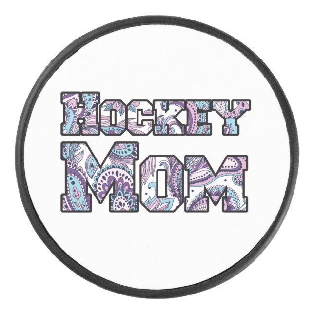 Hockey Mum Paisley Puck (Front)