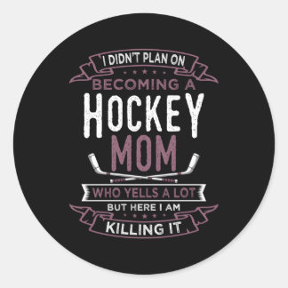Hockey Mum Player Sports Mother'S Day Classic Round Sticker