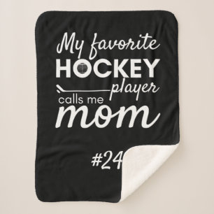 Hockey mum rink gear blanket favourite player blac