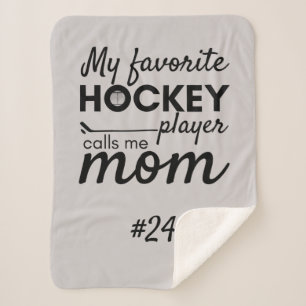Hockey mum rink gear blanket favourite player grey