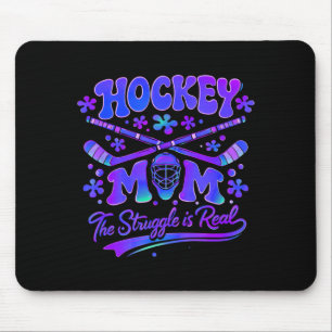 Hockey Mum The Struggle Is Real Goalie Mask Sticks Mouse Mat