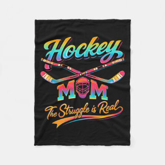Hockey Mum The Struggle Is Real Ice Sports Parent Fleece Blanket